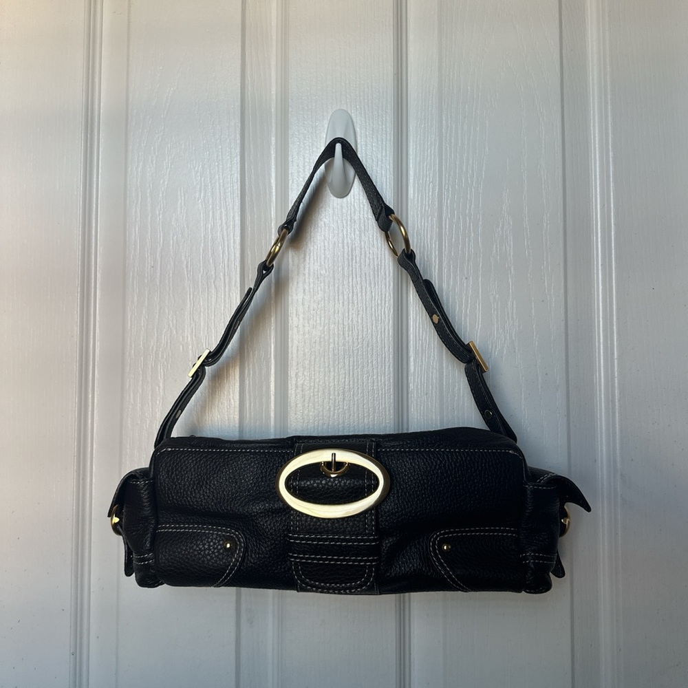 MAXX New York Brown Leather Handbag (with gold details)